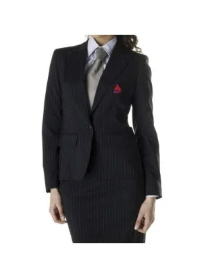 Stripe Black Corporate Uniform Coat